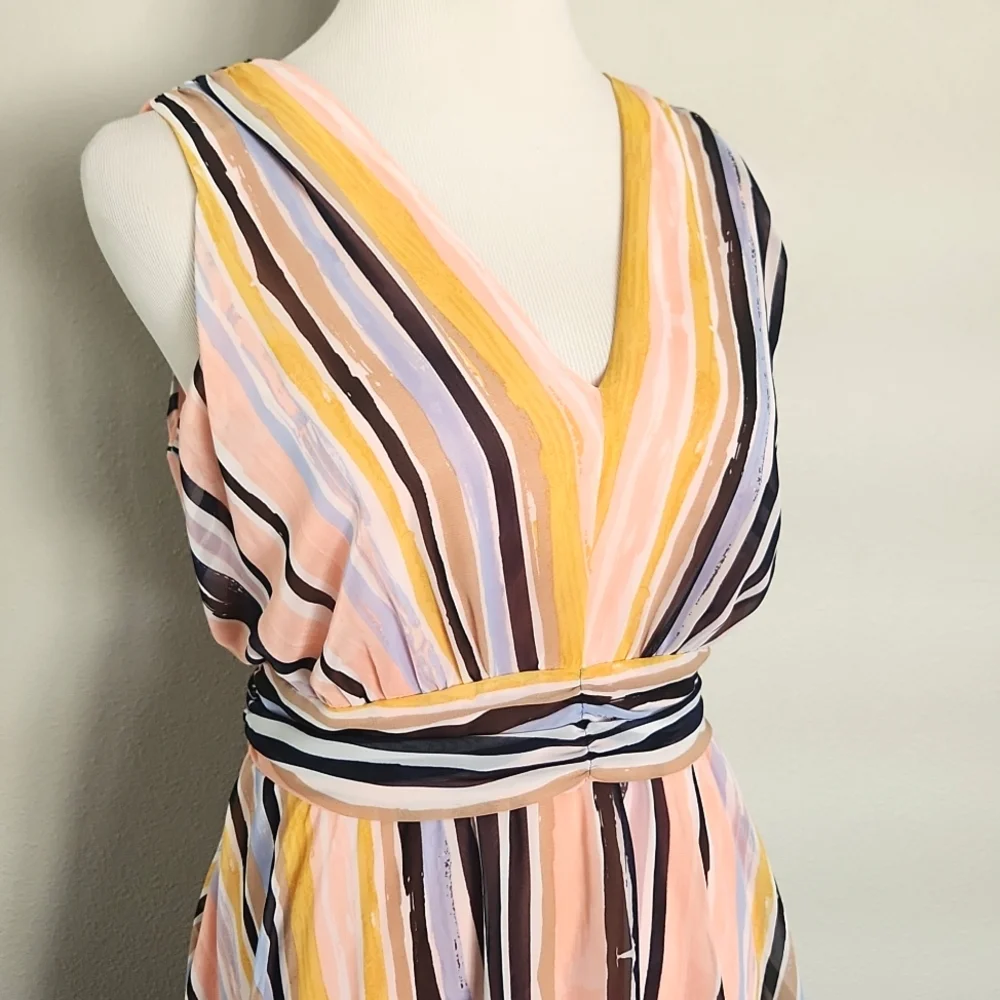 BAR III | Watercolor Tiered Summer Dress - Picture 3 of 4